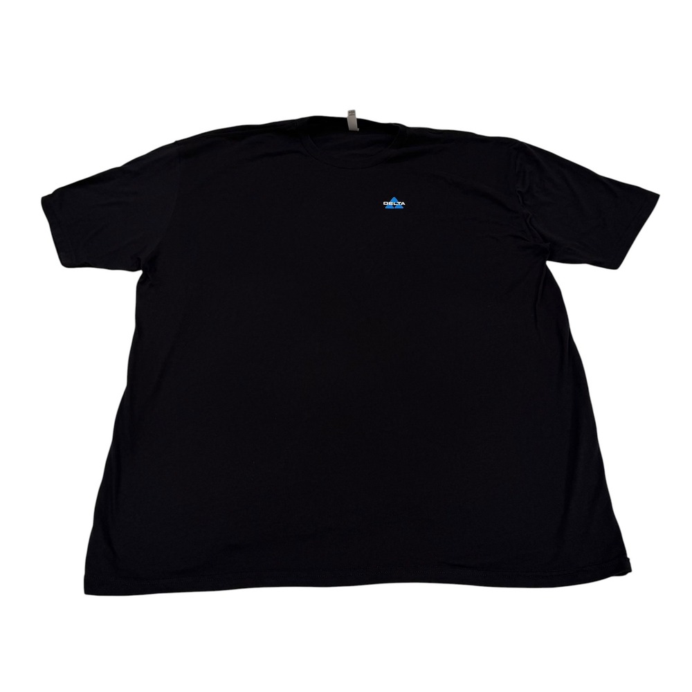 Next Level Apparel Mens 4XL Black Delta Machinery Logo Short Sleeve T-Shirt Tee
